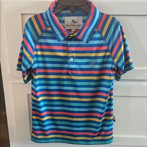 Southbound Boys size 5 Striped Performance Polo Shirt - Multicolor